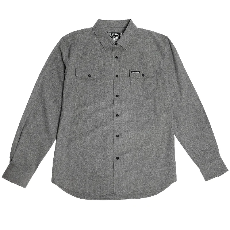 Button - Down Women Long Sleeve Top for a Classic StyleSaturday Night Special Flannel - Charcoal Heather