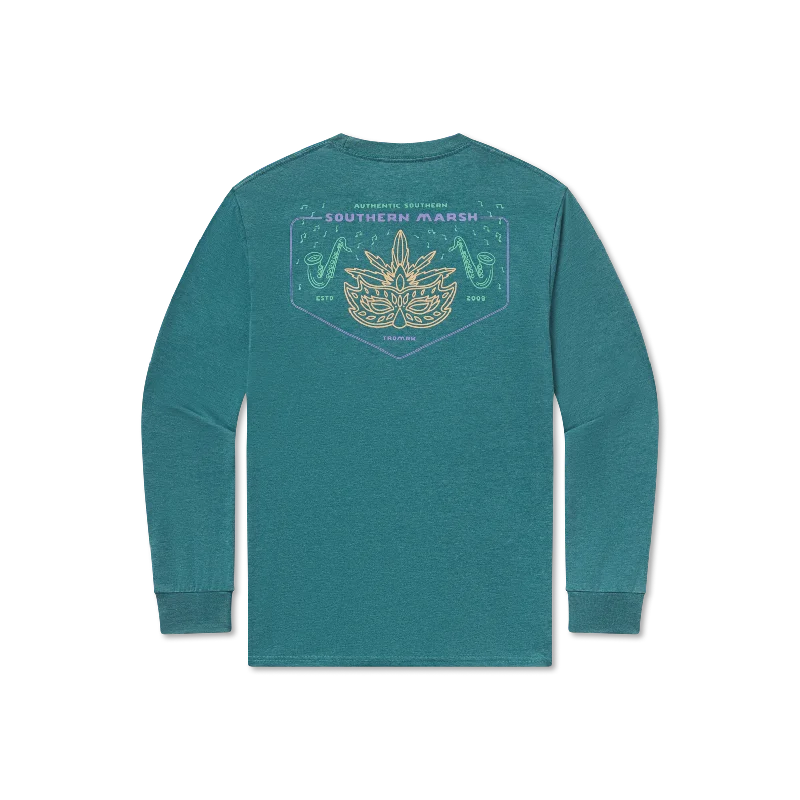 Turtleneck Women Long Sleeve Top for Cold Winter DaysSeawash™ Tee - Mardi Gras Mambo - Long Sleeve Turtleneck Women Long Sleeve Top for Cold Winter DaysSeawash™ Tee - Mardi Gras Mambo - Long Sleeve