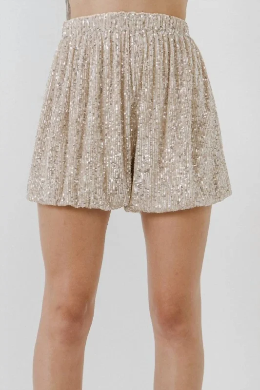 Printed Animal Print Women Shorts for a Wild and Stylish AppearanceSequin Shorts In Ivory Printed Animal Print Women Shorts for a Wild and Stylish AppearanceSequin Shorts In Ivory