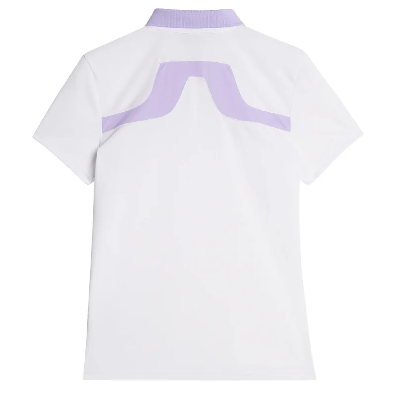 Polo shirt with a cropped length for a trendy lookWomens Cassie TX Jersey Polo White - AW24