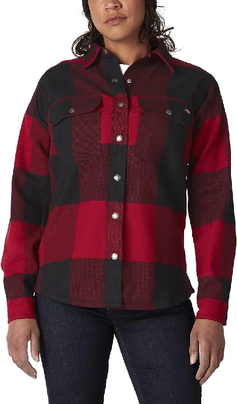 Ruffled Cuff Women Long Sleeve Top with a Feminine TouchWomen's DuraTech Renegade Flannel Shirt - Age Brick Ruffled Cuff Women Long Sleeve Top with a Feminine TouchWomen's DuraTech Renegade Flannel Shirt - Age Brick