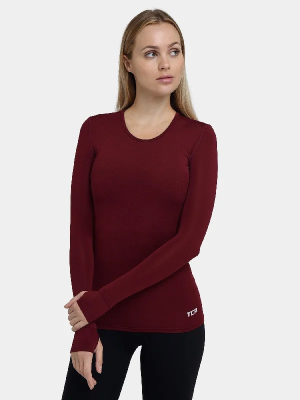 Cable - Knit Women Long Sleeve Top with a Cozy TextureStamina Long Sleeve Crew Neck Running Top For Women With Thumbholes & Back Zip Pocket Cable - Knit Women Long Sleeve Top with a Cozy TextureStamina Long Sleeve Crew Neck Running Top For Women With Thumbholes & Back Zip Pocket