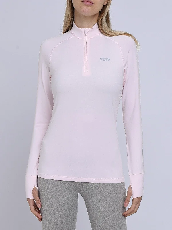 Mock Neck Women Long Sleeve Top for a Modern AestheticWinter Run Thermal Long Sleeve Running Top For Women With Brushed Inner Fabric Mock Neck Women Long Sleeve Top for a Modern AestheticWinter Run Thermal Long Sleeve Running Top For Women With Brushed Inner Fabric