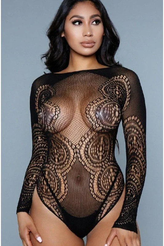 Long Sleeve Mesh Bodysuit