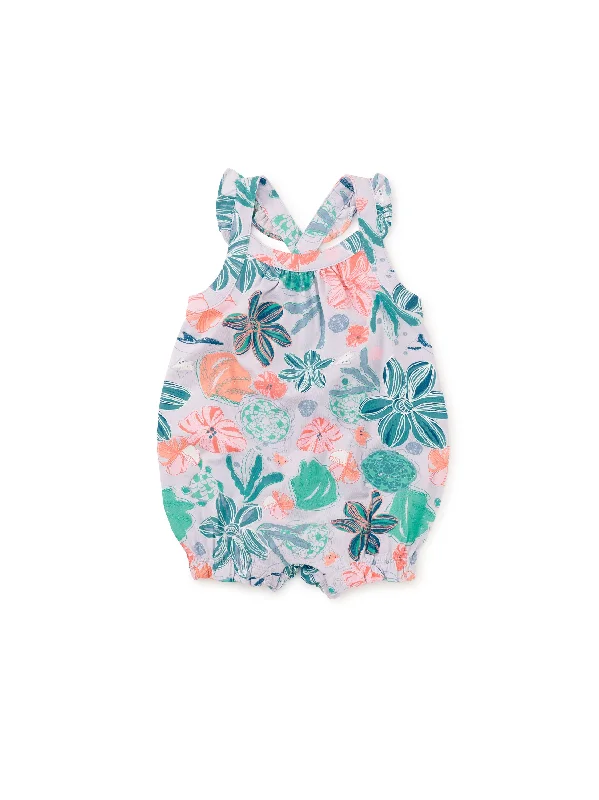 Cross-Back Romper - Garden Under the Sea