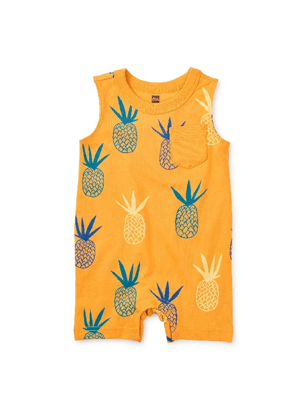 Pocket Tank Romper - Pineapples in Portugal