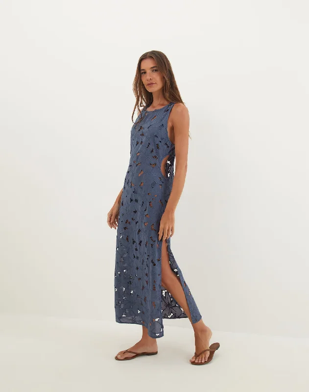 Sofia Long Cover Up Dress - Bayside